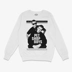 Poleron blanco cuello redondo foto Pet Shop Boys Chris Lowe lentes oscuros Neil Tennant discografia completa synth pop britanico Ritmoculto