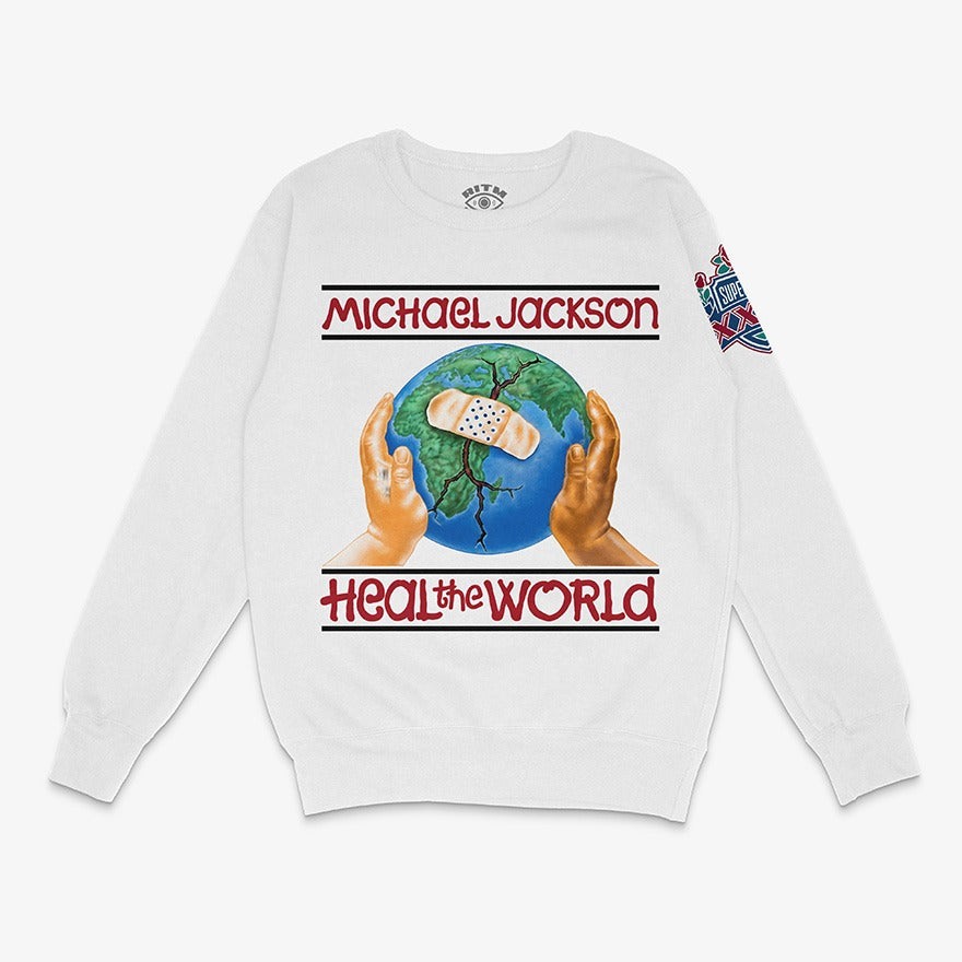 Poleron polo color blanco heal the world michael jackson super bowl 1993 XXVII 