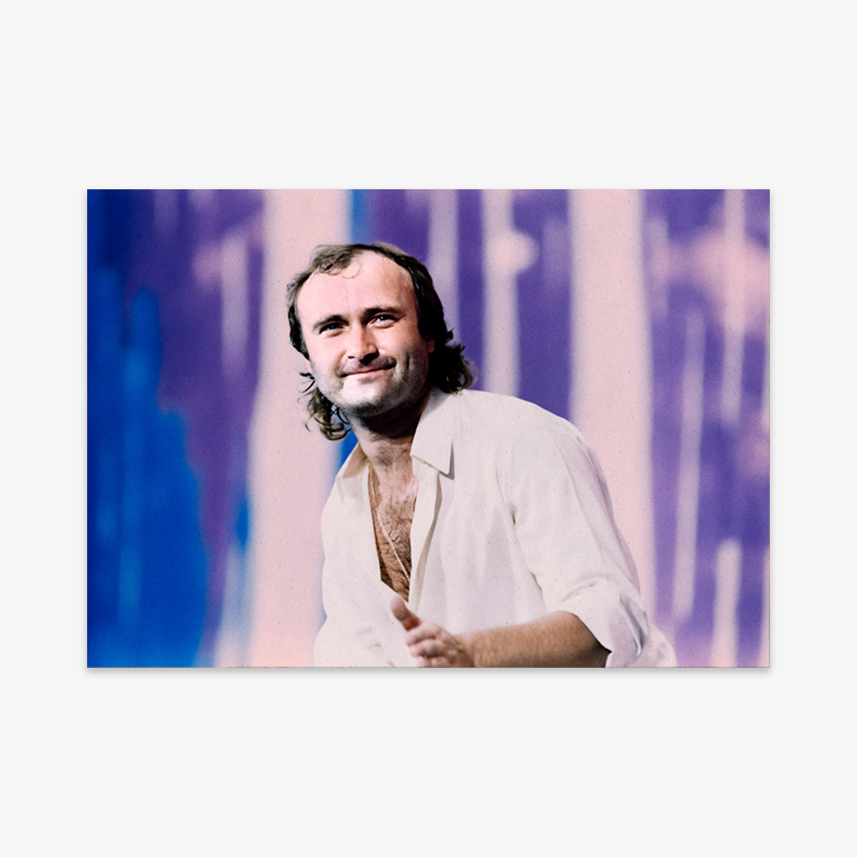 Póster Phil Collins época dorada años 80s Genesis In the Air Tonight Against All Odds leyenda Ritmoculto