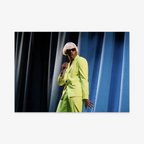 Póster Tyler The Creator IGOR Live peluca rubia traje verde limón neón show en vivo EARFQUAKE Grammy 2019 Ritmoculto