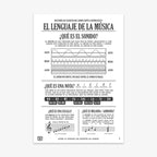 Poster de Ritmoculto El Lenguaje de la Musica en fondo blanco