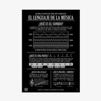 Poster de Ritmoculto El Lenguaje de la Musica en fondo negro