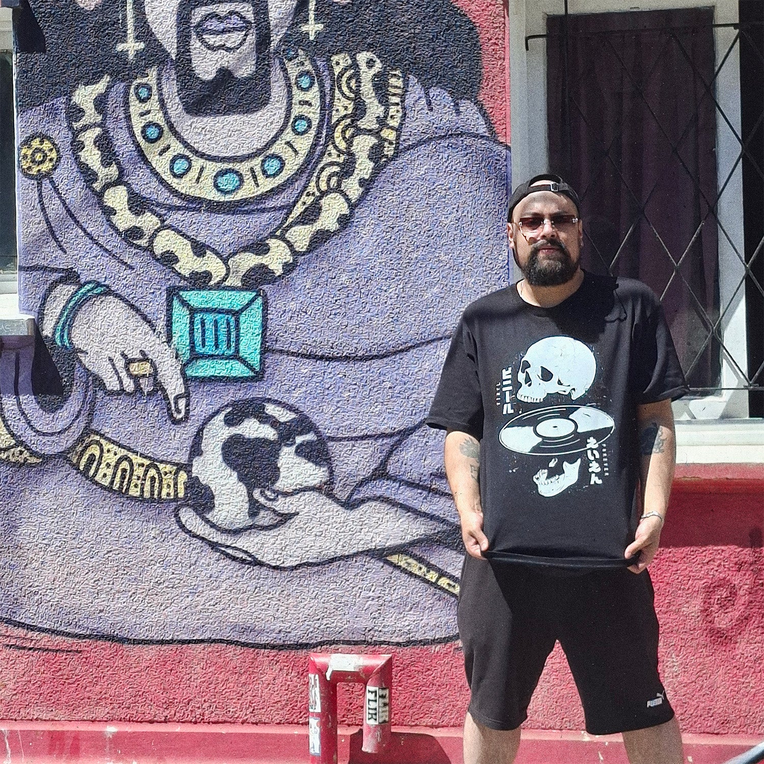 Polera Vinyl Forever | Calavera & Vinilo Japonés