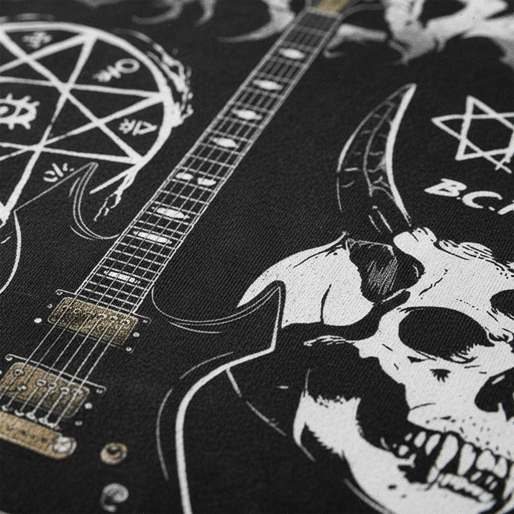 closeup polera diseno warlock bc rich exclusivo ritmoculto