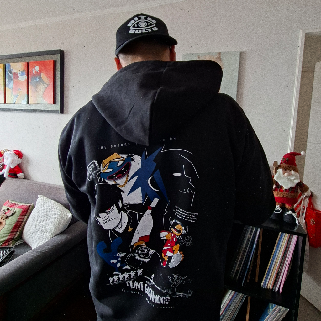 Polerón Gorillaz Clint Eastwood Frente y Espalda | Clásico de MTV