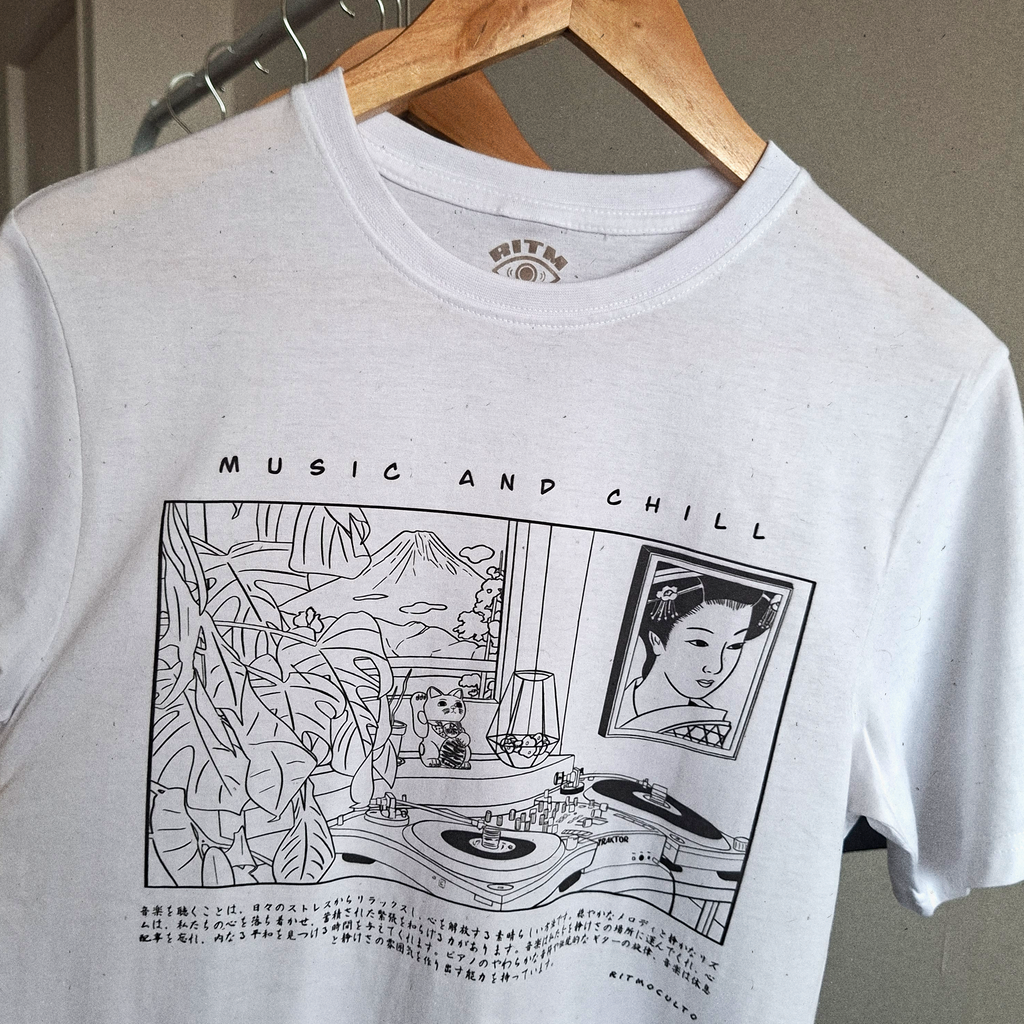 Polera Music And Chill | Lofi y Tornamesas