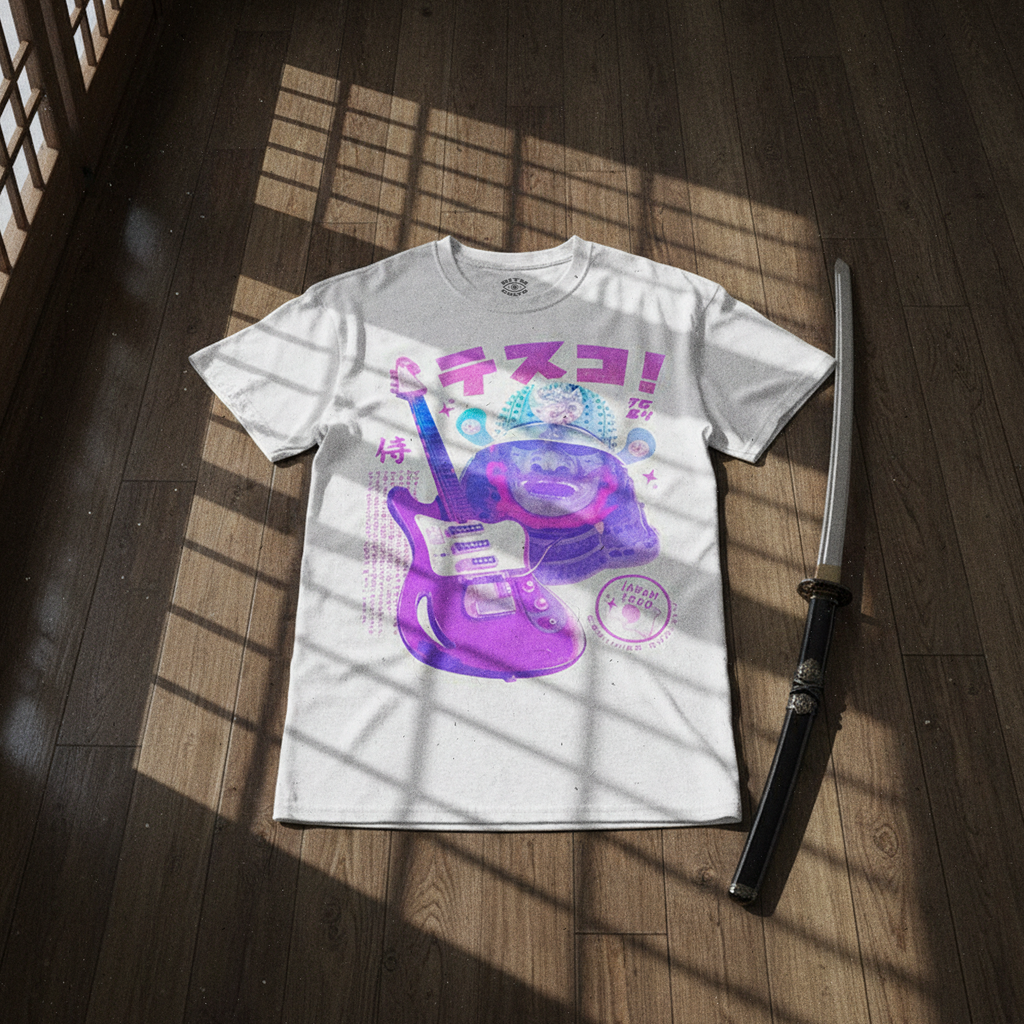 polera en dojo samurai Guitarra Teisco Exclusiva Ritmoculto
