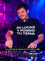 Polera Regular Fit 20 Lucas y Pongo tu Tema | Meme DJ