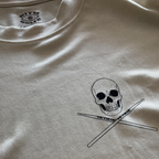 Polera Rhythm Reaper | Cráneo y Baquetas | Baterista