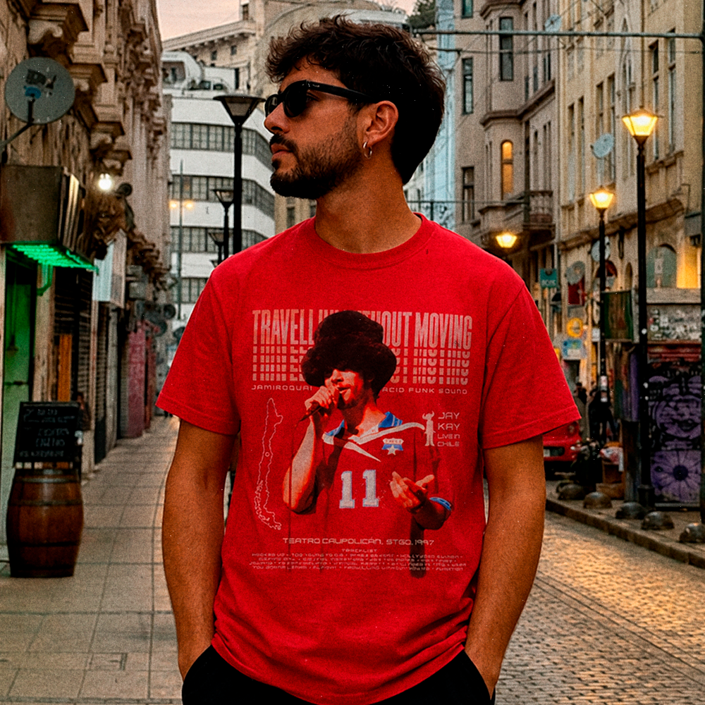 Polera Regular Fit Jamiroquai Live in Chile '97 | Jay Kay